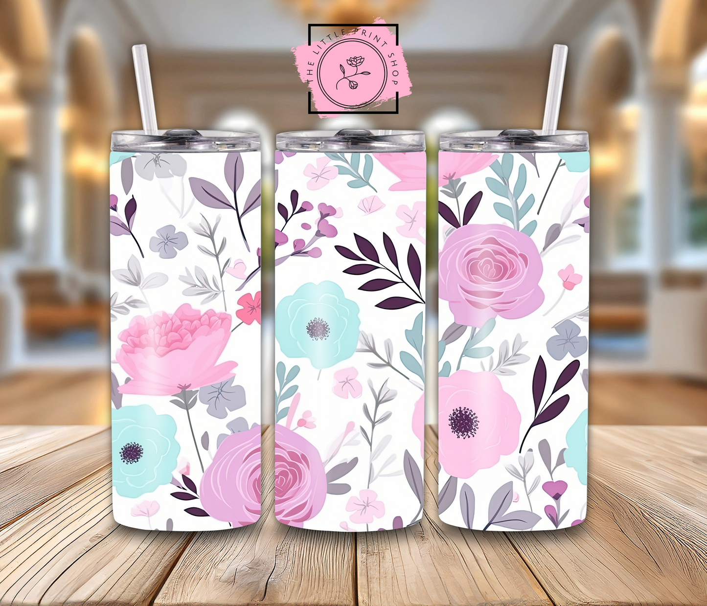 Floral Design #3 - 20oz Sublimation Wrap
