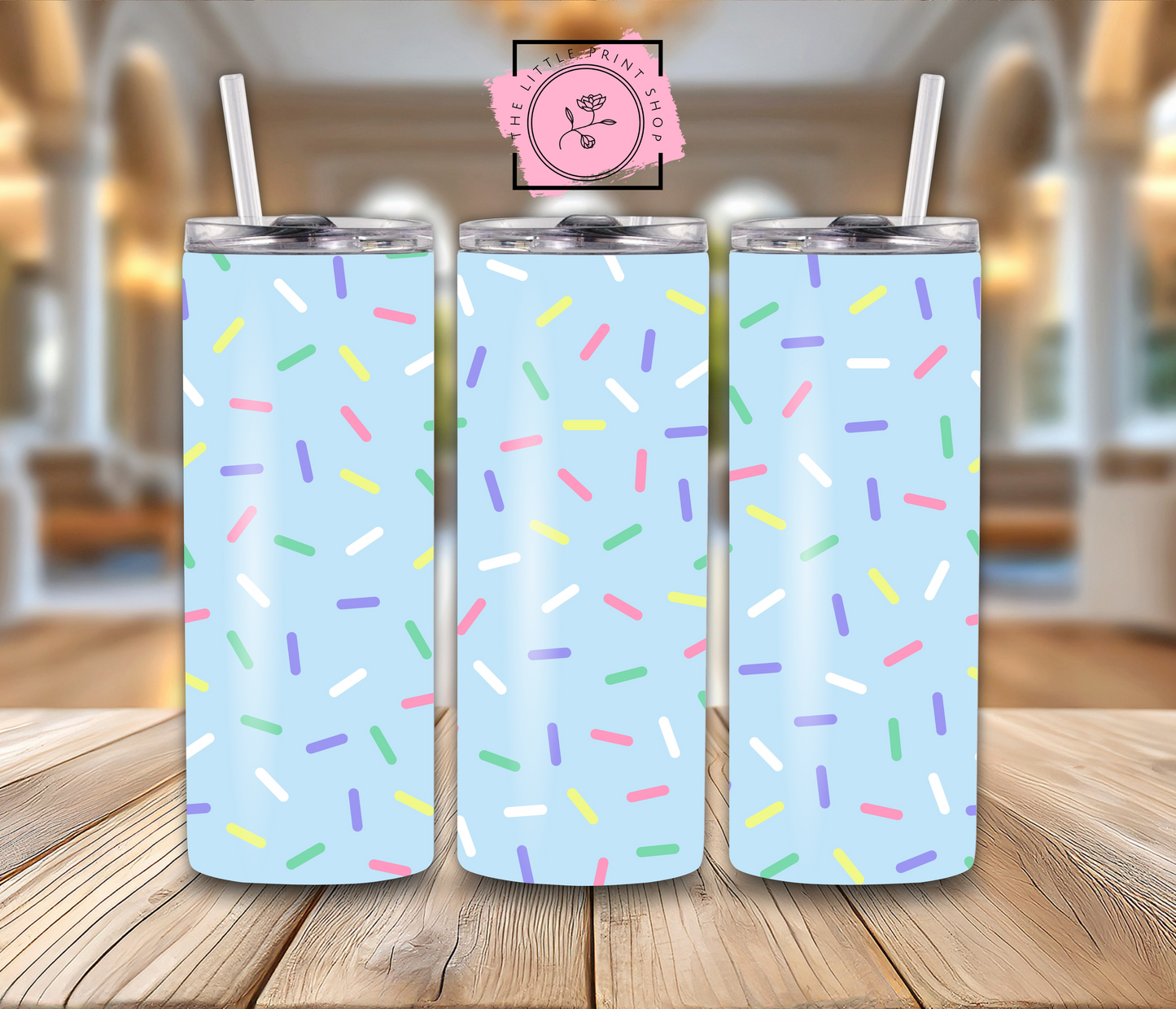 Sprinkles - Blue - 20oz Sublimation Wrap