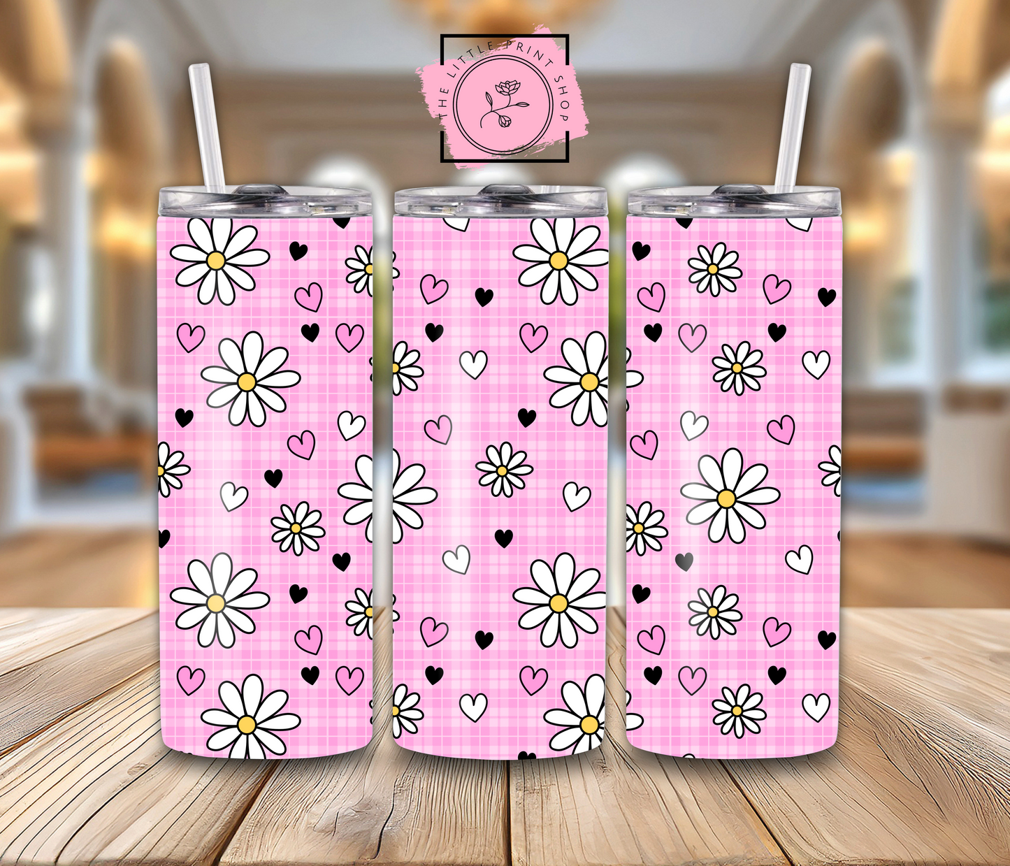 Daisies - Pink - 20oz Sublimation Wrap