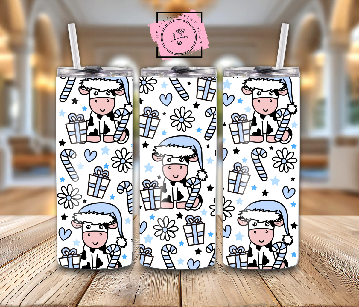 Blue Cows - 20oz Sublimation Wrap