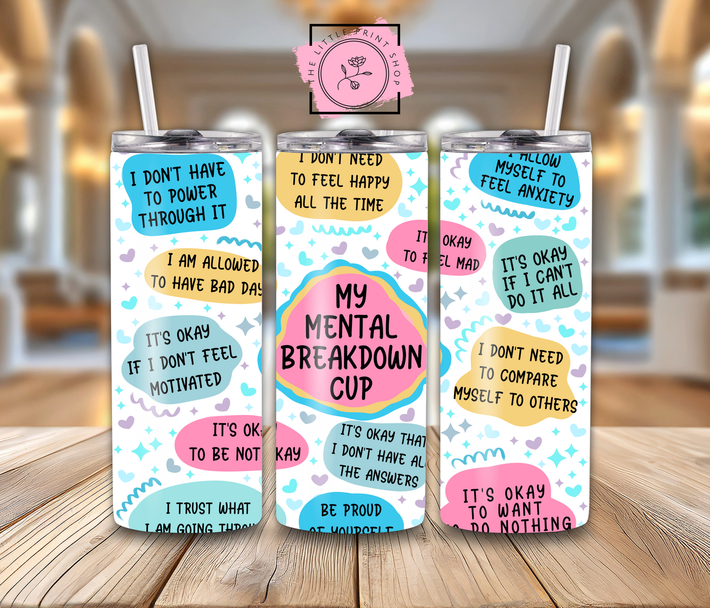 Mental Breakdown - 20oz Sublimation Wrap