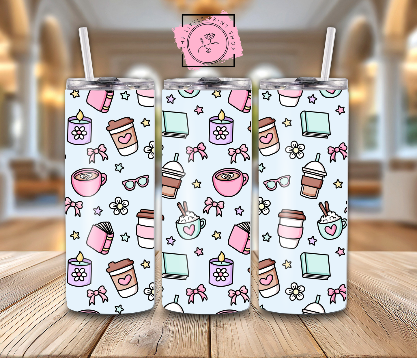 Coffee & Books - 20oz Sublimation Wrap