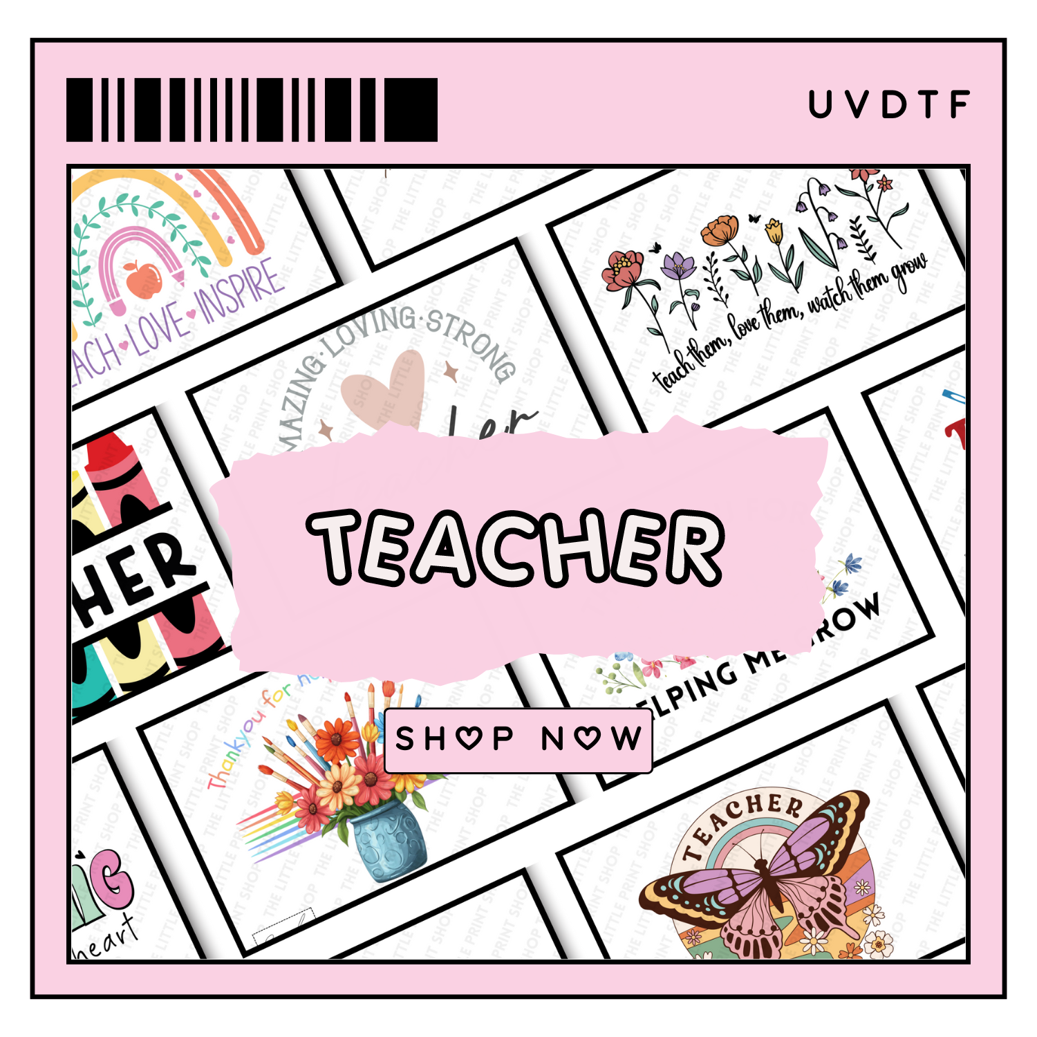 UVDTF - Decals - Teacher – Little Print Shop