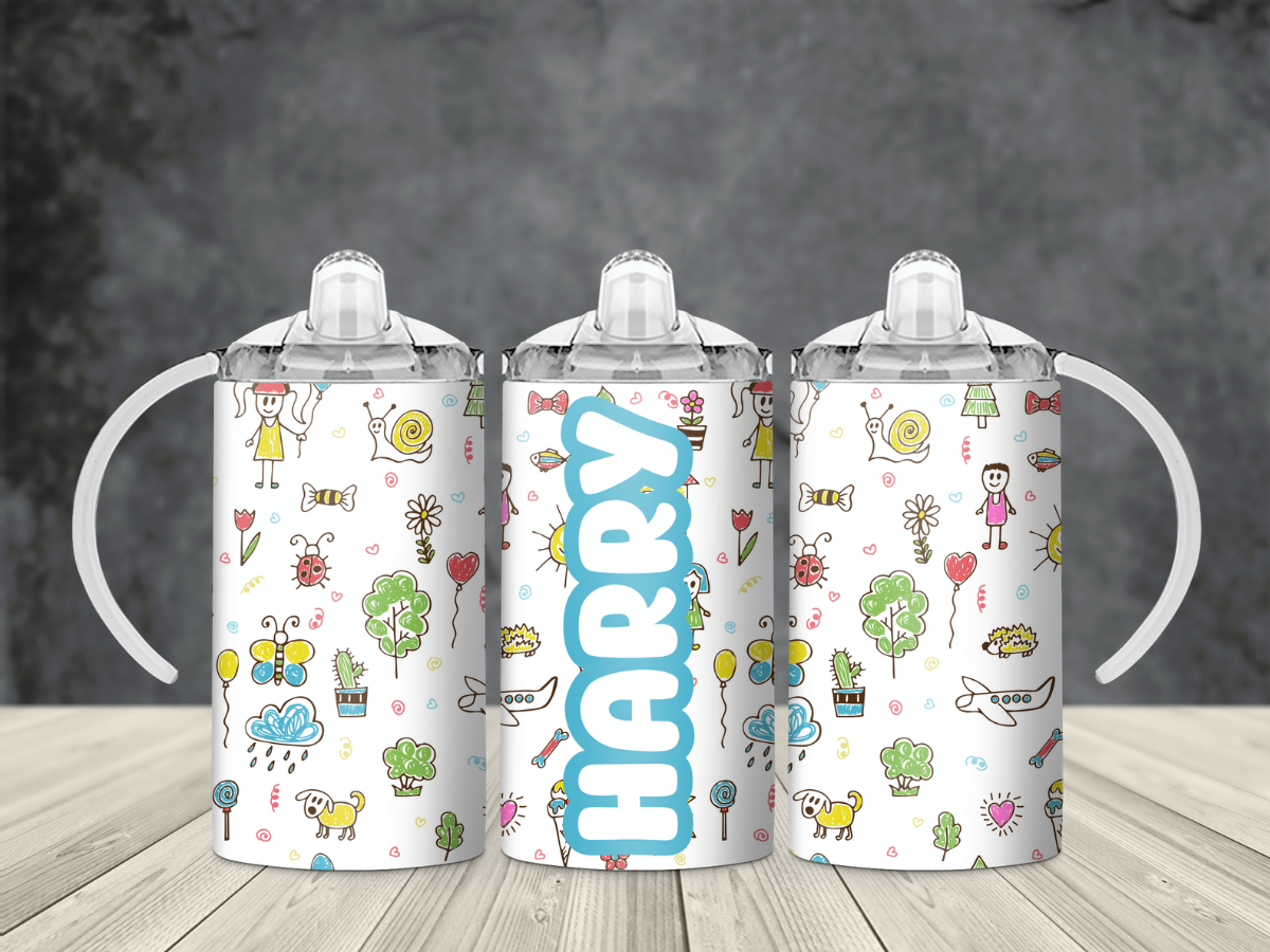 Drawing - Custom Name - 12oz Sublimation Wrap