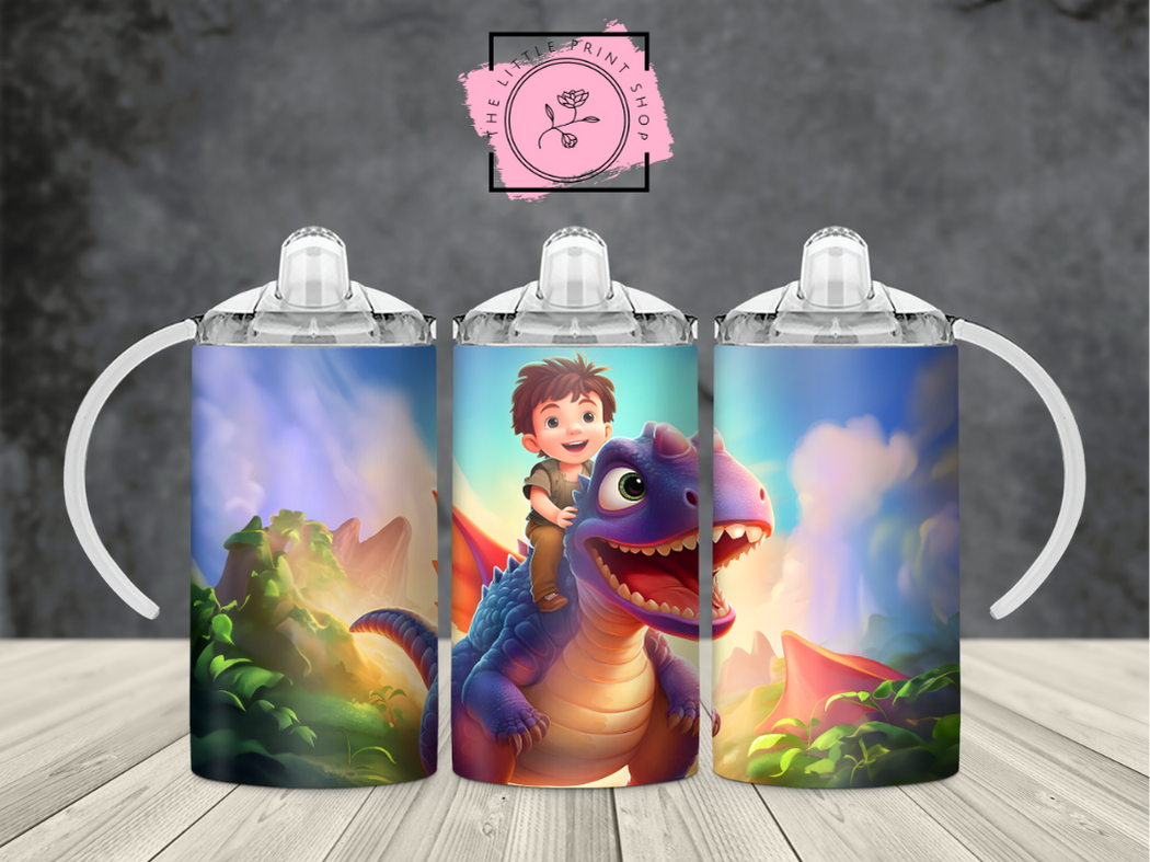 Boy & Dino - 12oz Sublimation Wrap