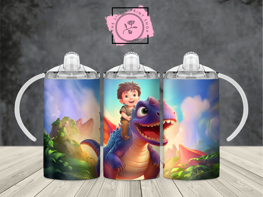 Boy & Dino - 12oz Sublimation Wrap