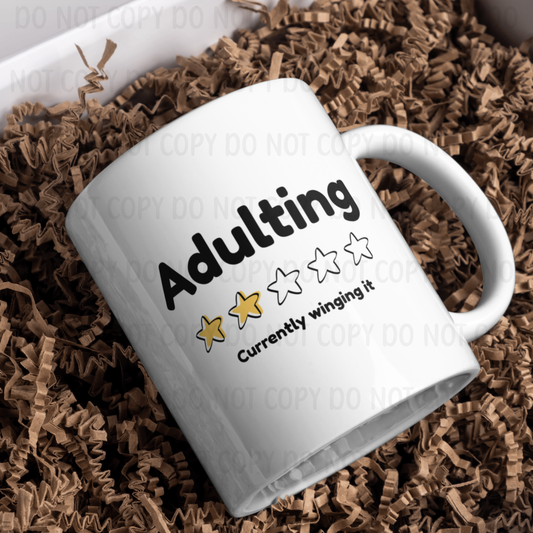 Adulting - Winging It - 11oz Sublimation Wrap