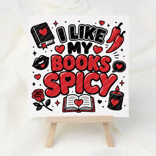 Spicy Books - UV DTF 3 inch Decals