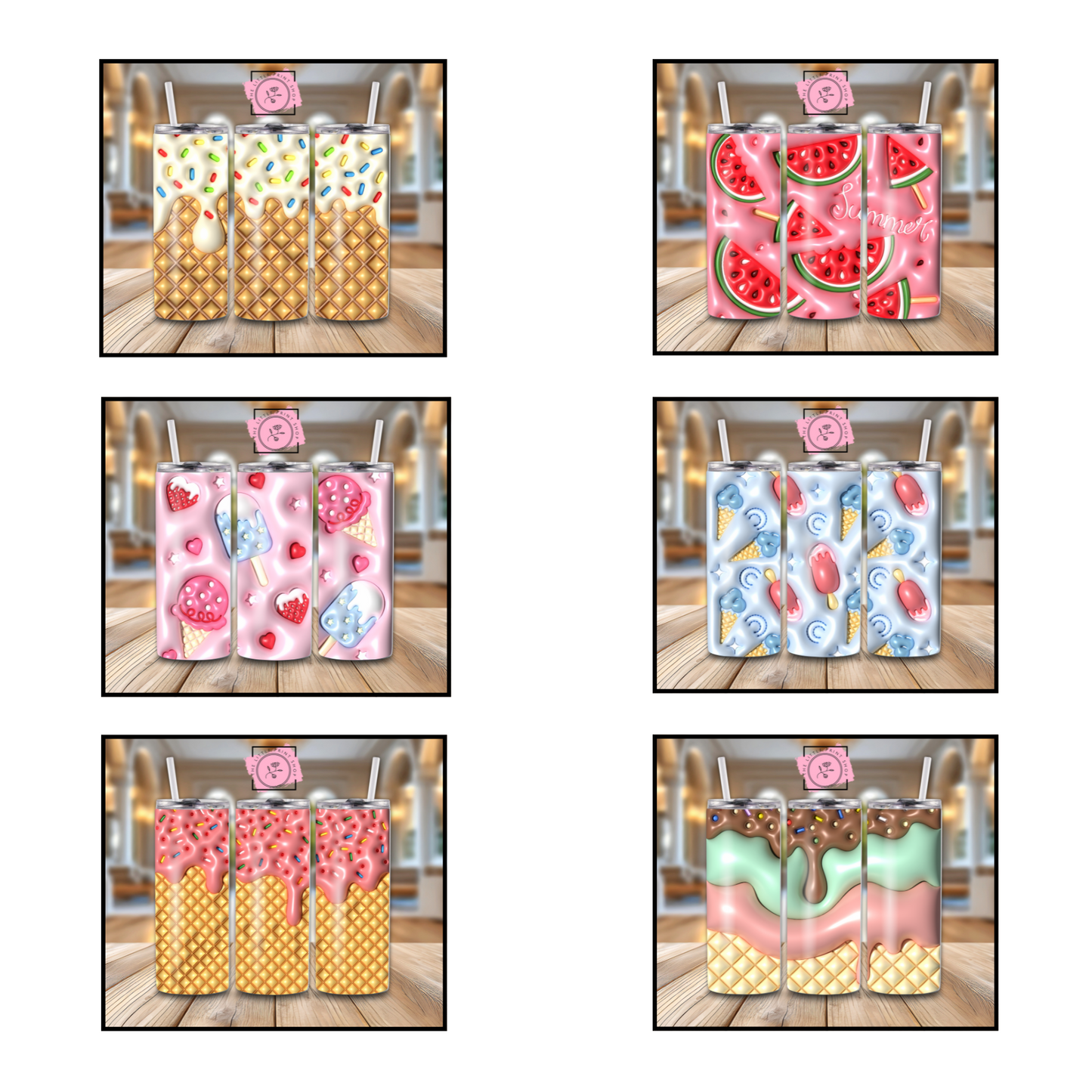 6 Pack Saver - 6 Design Bundle - 20oz Sublimation Wrap