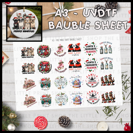 A3 Premade Bauble Decal Sheet