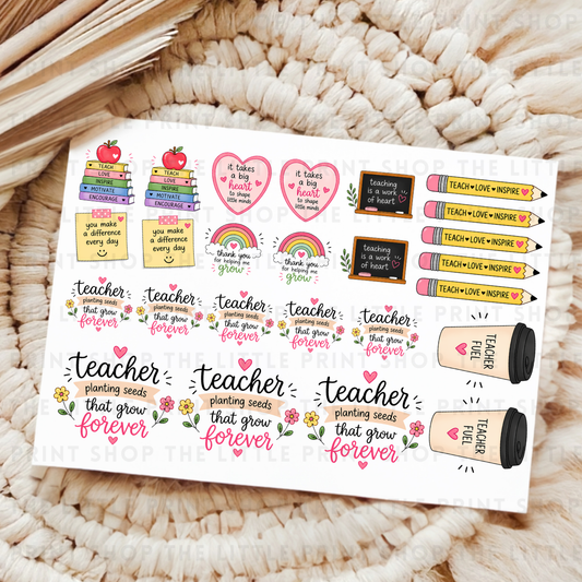 Teacher - UV DTF A4 Decal Sheet