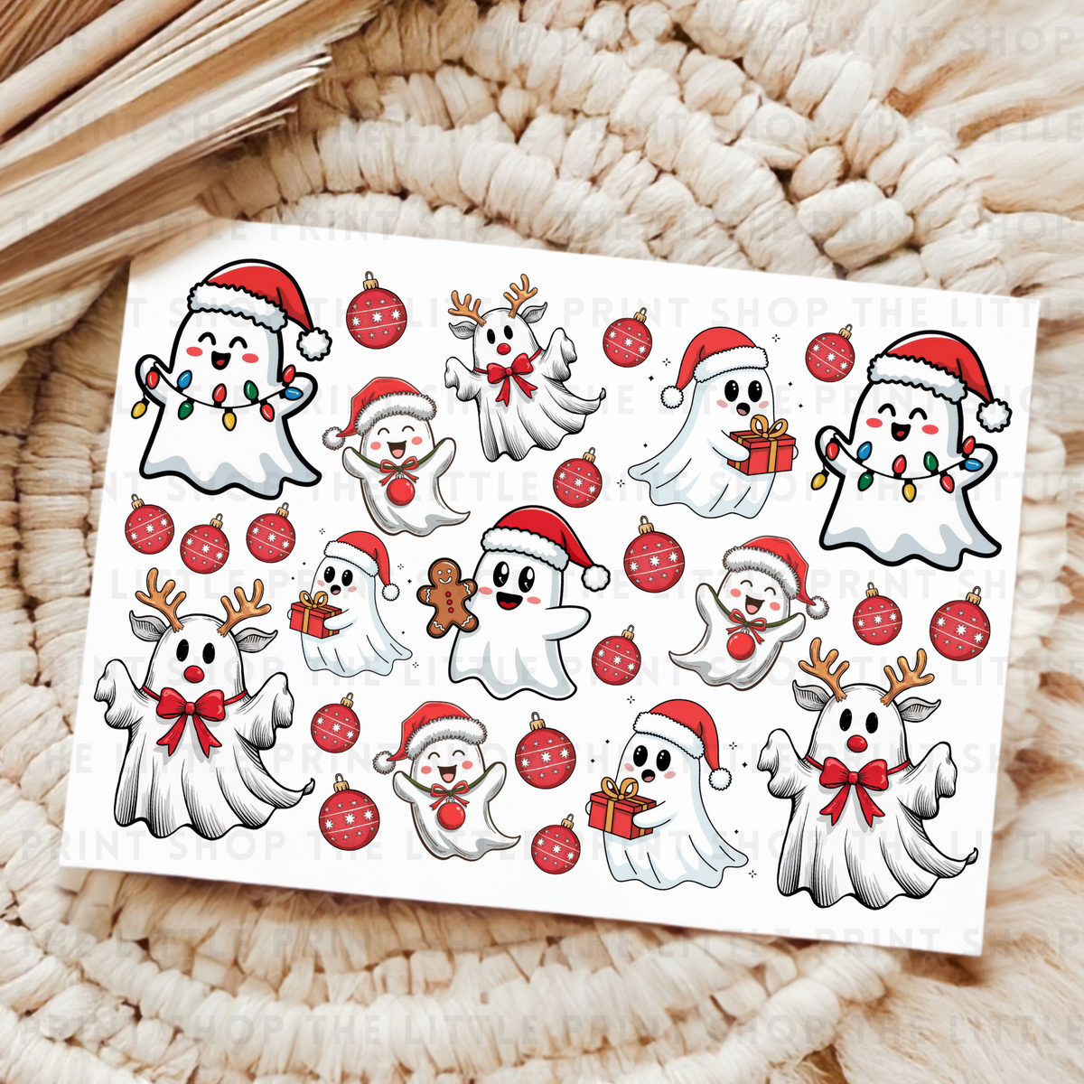 Christmas Ghosts - UVDTF A4 Transfer Sheet