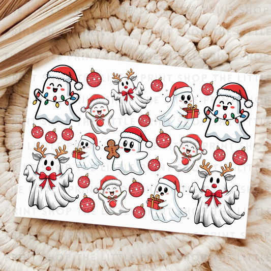 Christmas Ghosts - UVDTF A4 Transfer Sheet