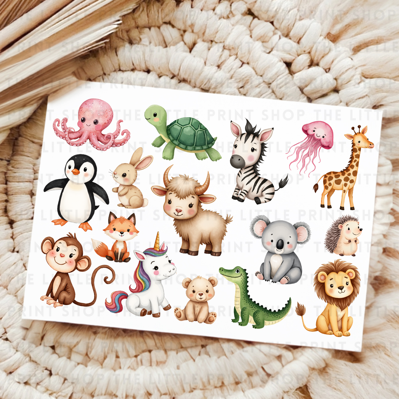 Animals - UV DTF A4 Decal Sheet
