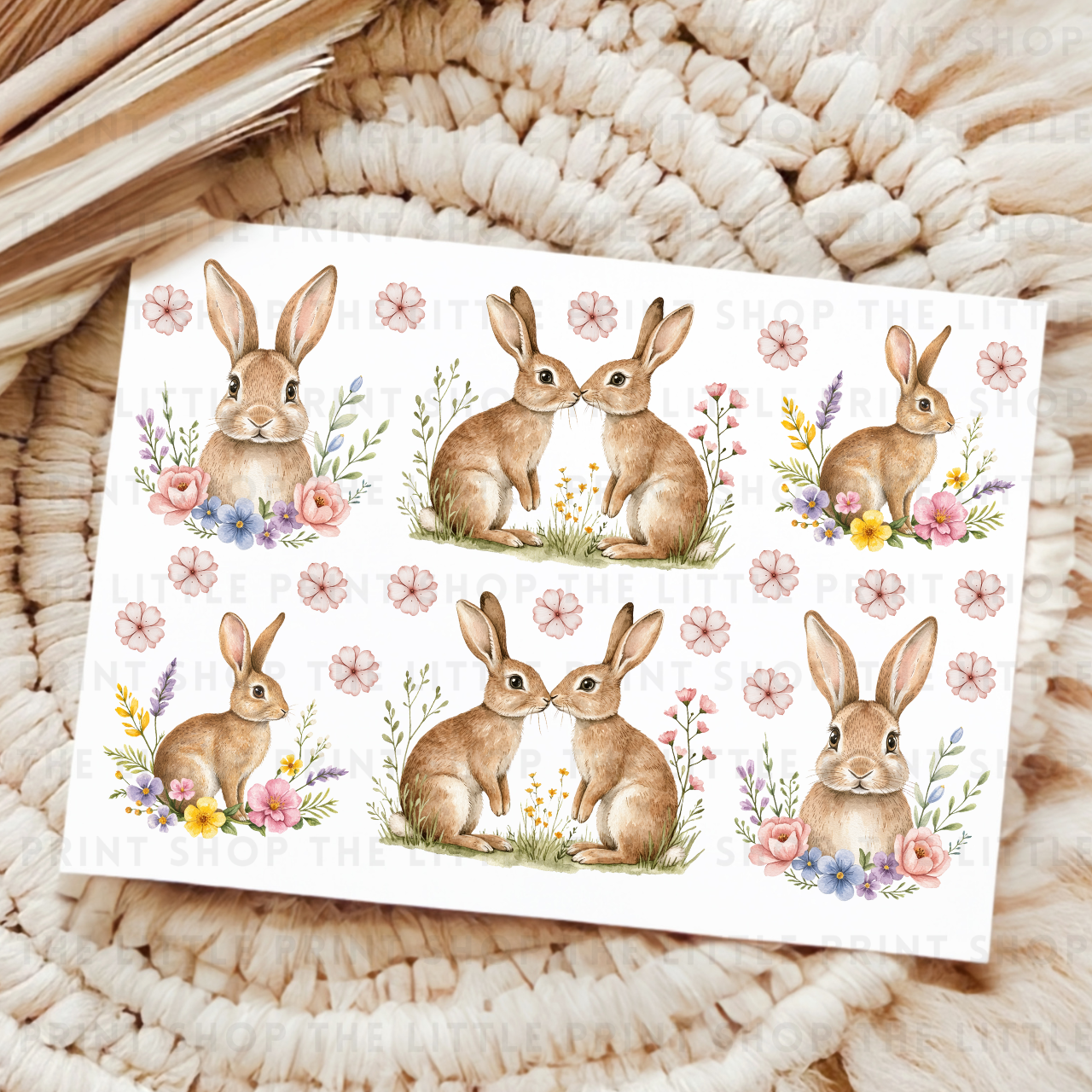 Rabbits - UV DTF A4 Decal Sheet – Little Print Shop