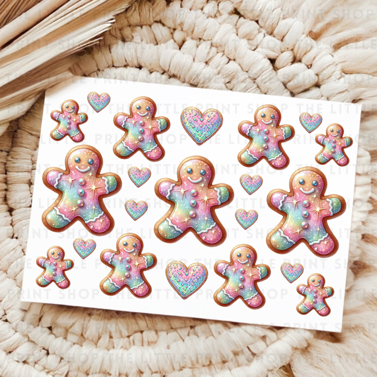 Rainbow Gingerbread - UVDTF A4 Transfer Sheet