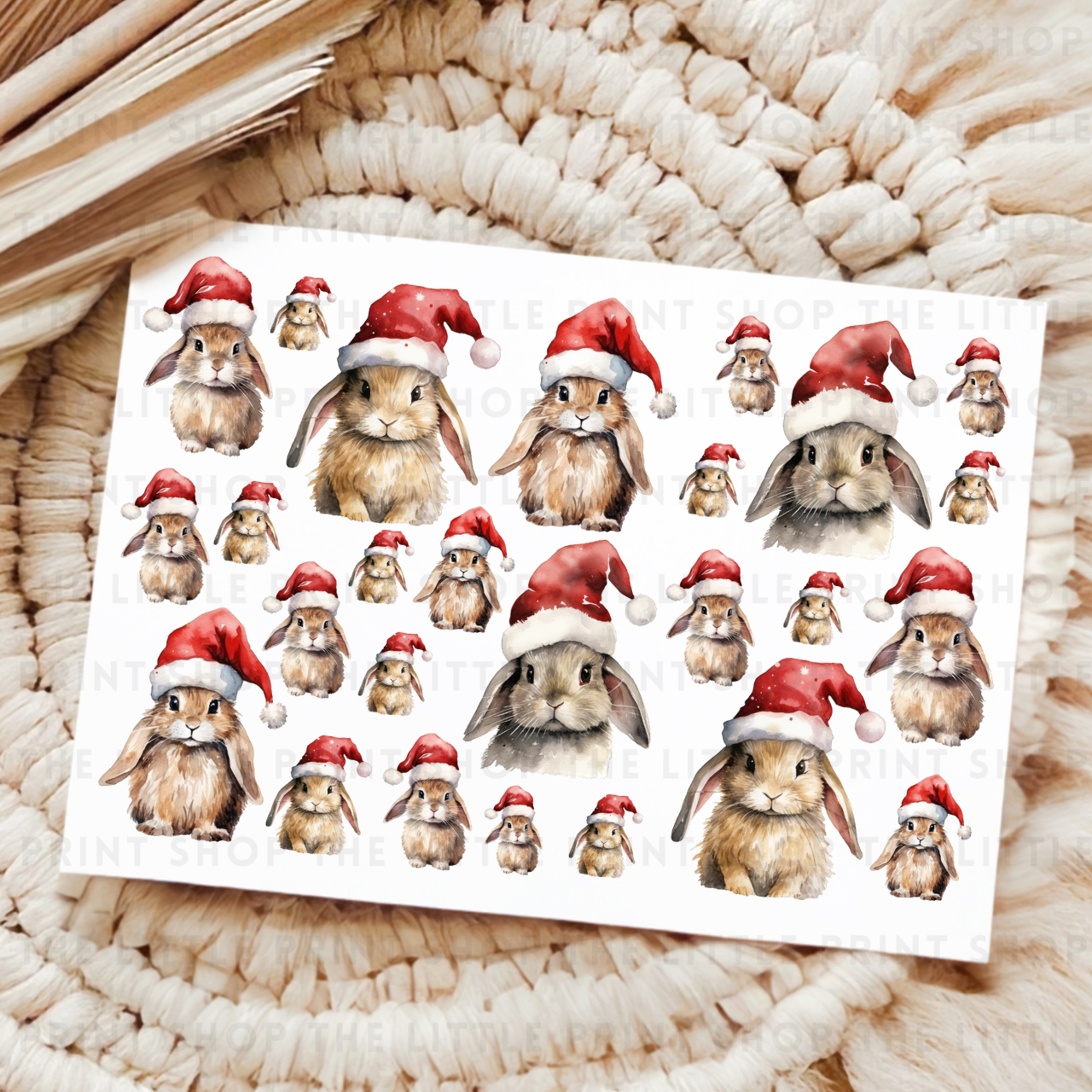 Christmas Rabbits - UVDTF A4 Transfer Sheet