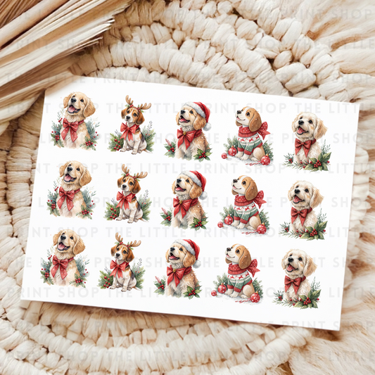 Festive Dogs - UVDTF A4 Transfer Sheet