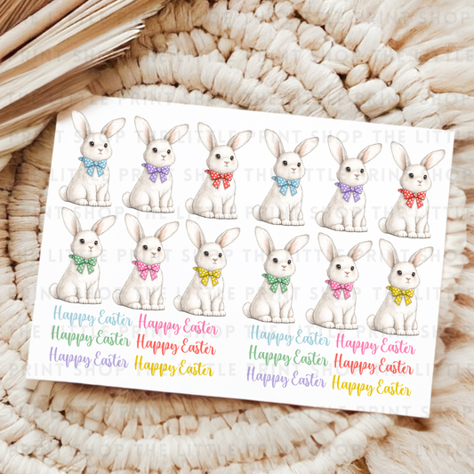 Easter Bunnies - UV DTF A4 Decal Sheet