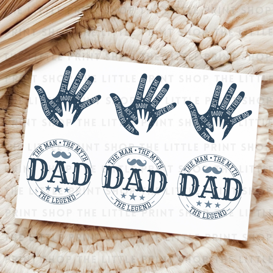 Dad - UV DTF A4 Decal Sheet
