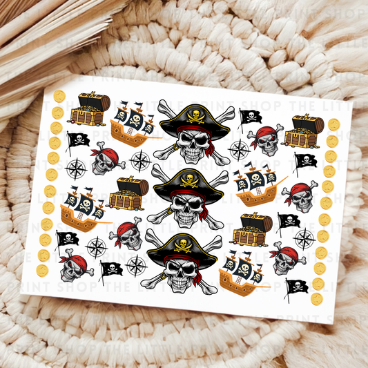 Pirates - UV DTF A4 Decal Sheet