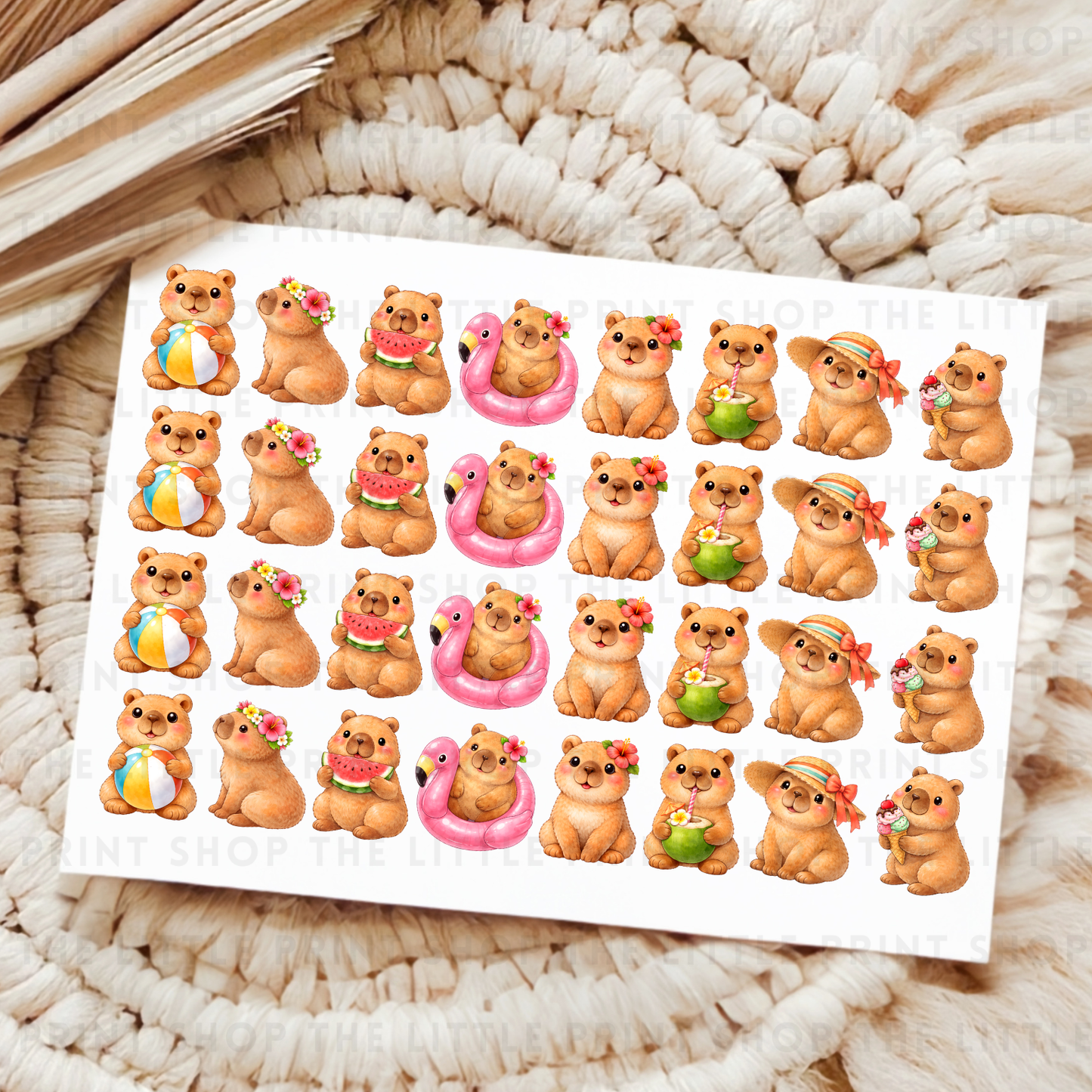 Summer Carbora - UV DTF A4 Decal Sheet