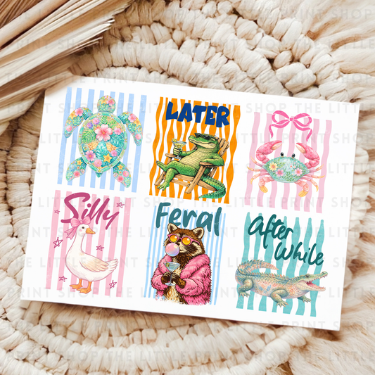 Summer - UV DTF A4 Decal Sheet