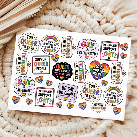 Gay - UV DTF A4 Decal Sheet