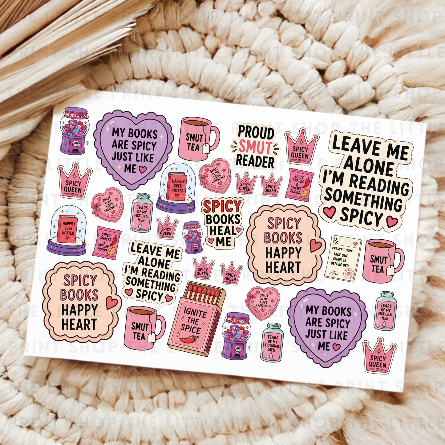 Smut Reader - UV DTF A4 Decal Sheet