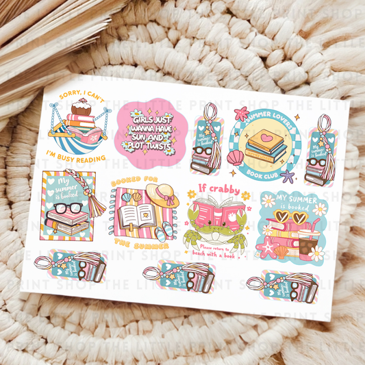 Busy Reading - UV DTF A4 Decal Sheet