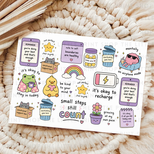 Mental Health - UV DTF A4 Decal Sheet