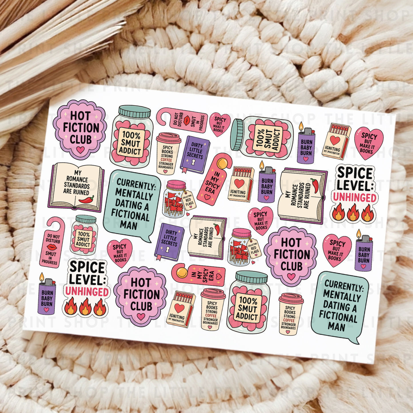 Book Smut - UV DTF A4 Decal Sheet