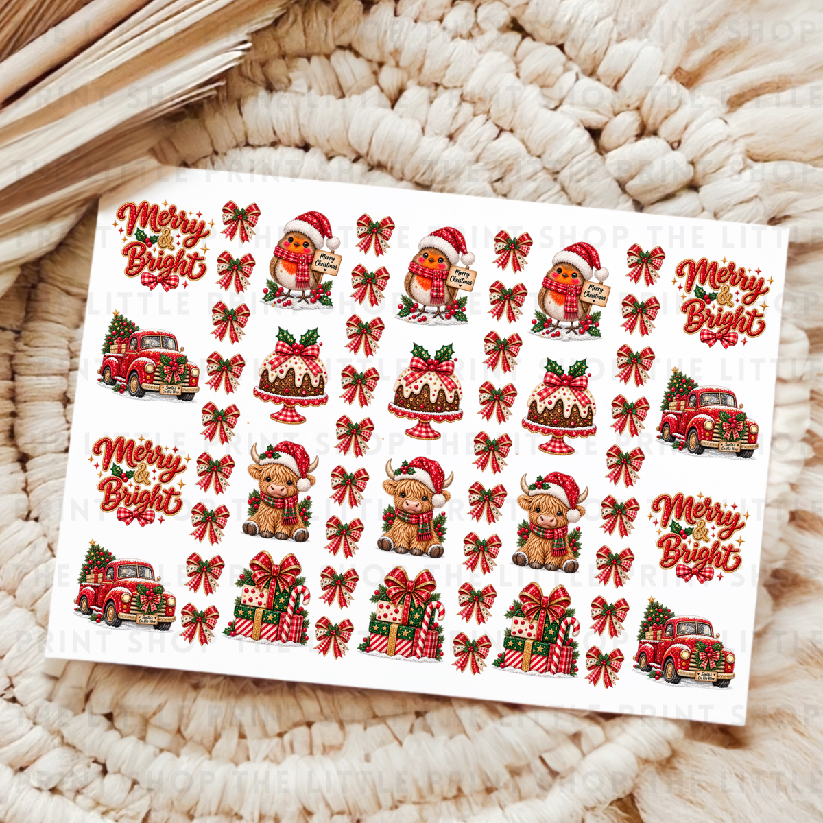Christmas Icons - UVDTF A4 Transfer Sheet