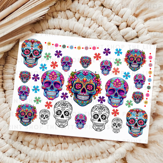 Day Of The Dead - UV DTF A4 Decal Sheet