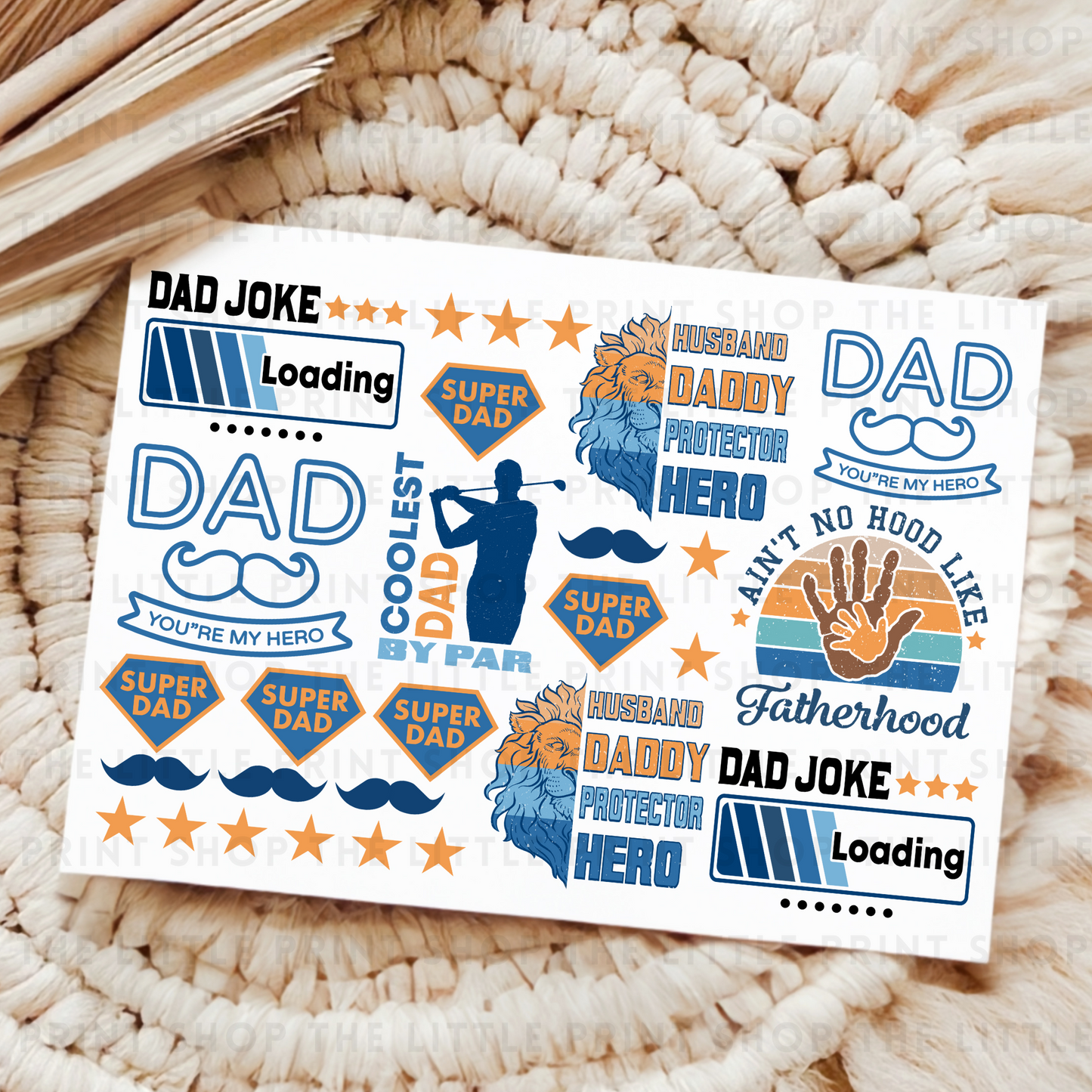 Father's Day - UV DTF A4 Decal Sheet