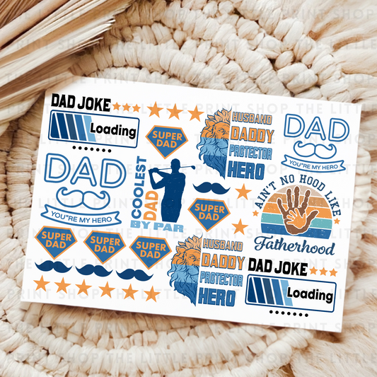 Father's Day - UV DTF A4 Decal Sheet