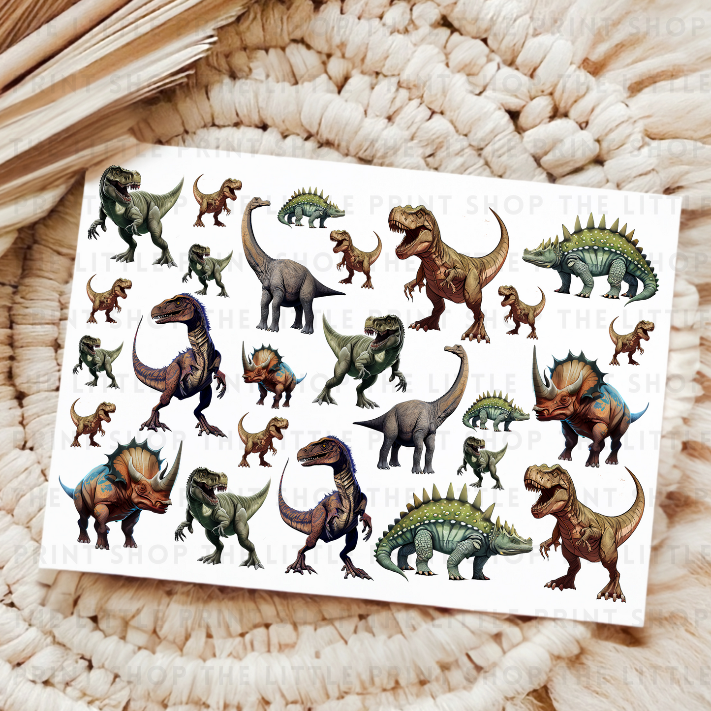 Dinosaurs - UV DTF A4 Decal Sheet