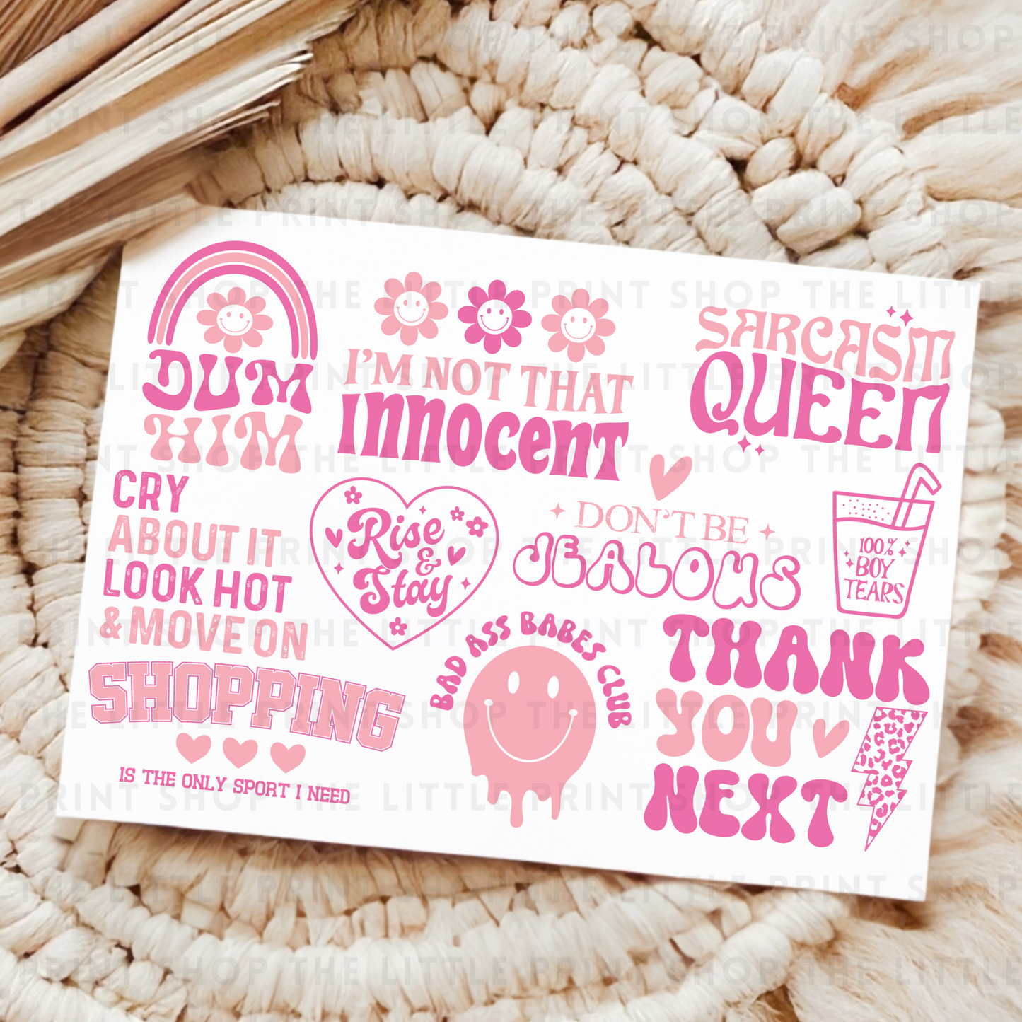 Pink Queen - UV DTF A4 Decal Sheet