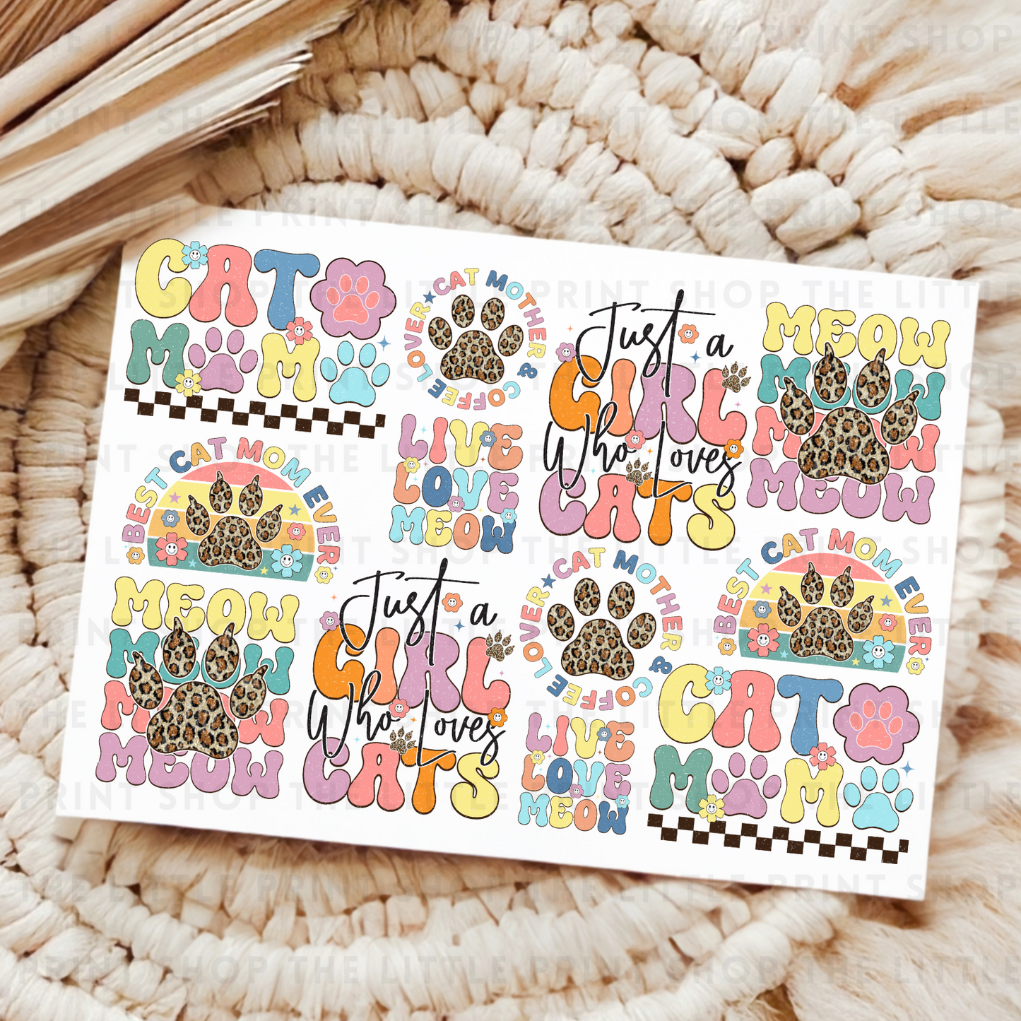 Cat Lover - UV DTF A4 Decal Sheet