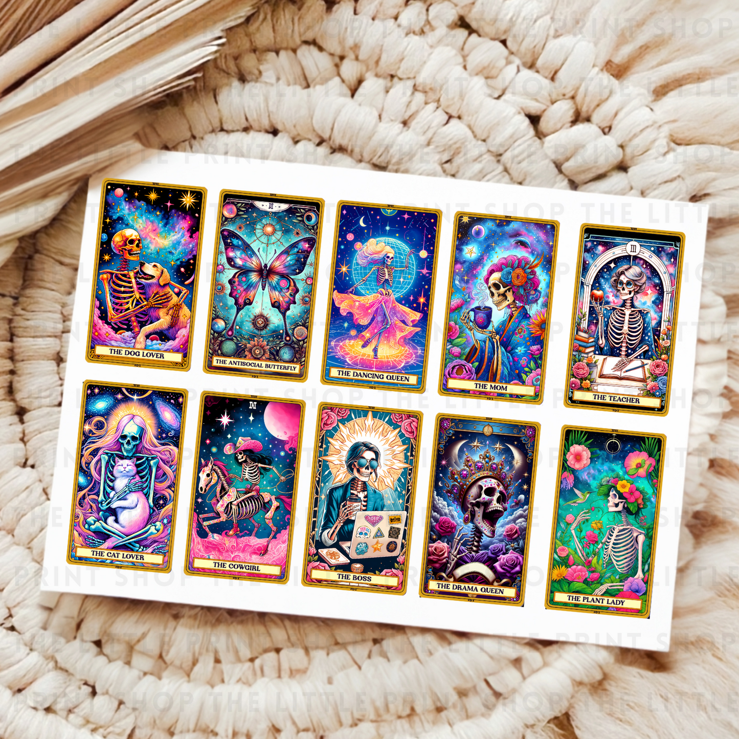 Quirky Tarot Cards - UV DTF A4 Decal Sheet