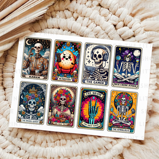 Tarot Cards - UV DTF A4 Decal Sheet