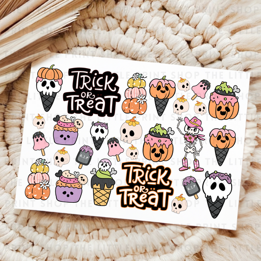 Trick or Treat - UV DTF A4 Decal Sheet