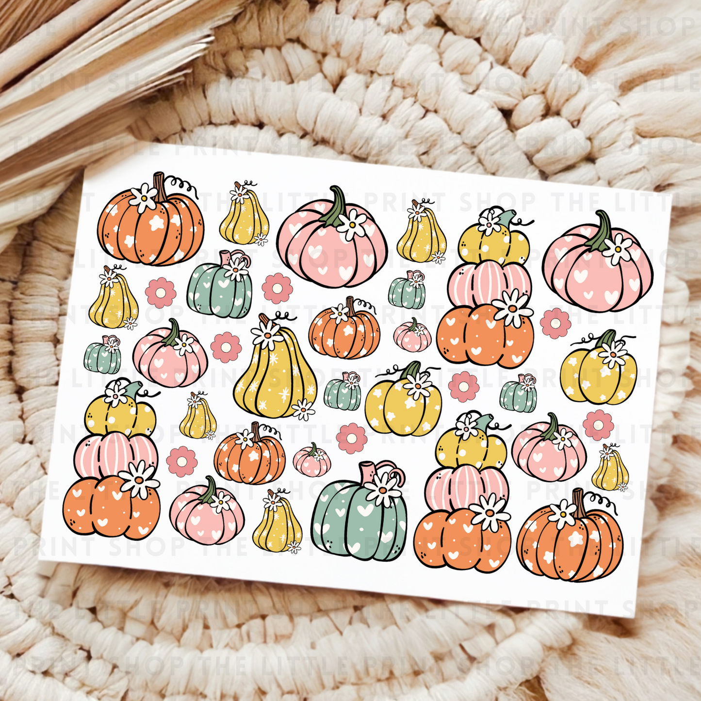 Pumpkins - UV DTF A4 Decal Sheet