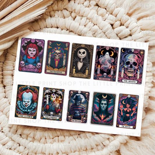 Tarot Cards Halloween Style - UV DTF A4 Decal Sheet