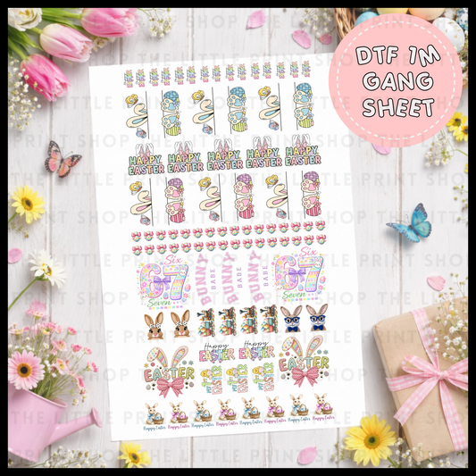 DTF - Easter Themed 1M Gang Sheet
