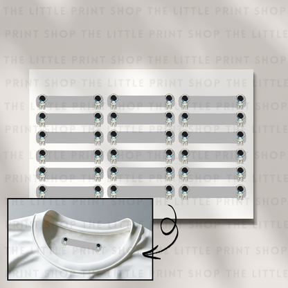Clothing Label - Space - DTF Transfer Sheet of 18
