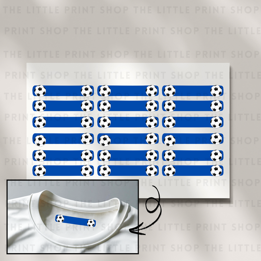 Clothing Label - Football - DTF Transfer Sheet of 18