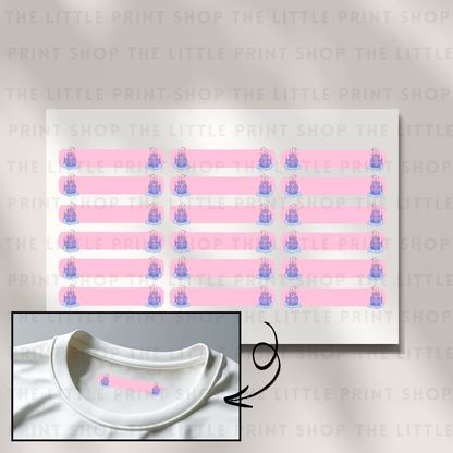 Clothing Label - Castle - DTF Transfer Sheet of 18