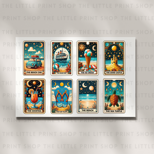 The Summer Tarot Cards - DTF A4 Transfer Sheet