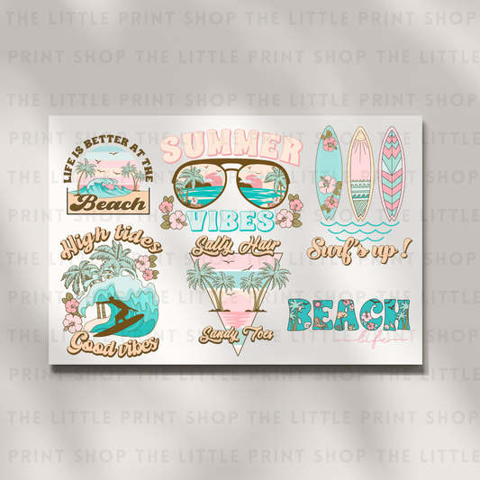 Beach Life - DTF A4 Transfer Sheet